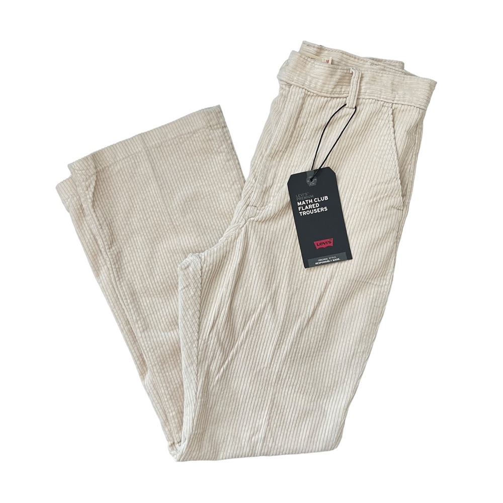 NWT Levi’s math club flared corduroy trousers pants 28 - Picture 4 of 12